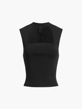 Zippered Cutout Knit Top